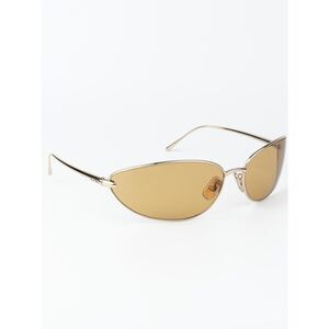 Loewe Men Sunglasses Gold Brown Wraparound LW40164U 32E NEW AUTHENTIC